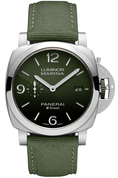 Panerai Luminor 44 mm Watch in Green Dial.